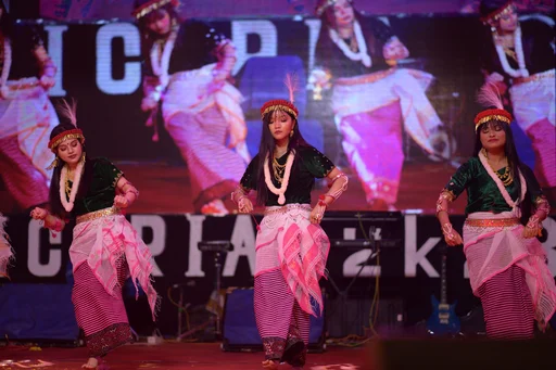 ICFAI University Tripura cultural group dance